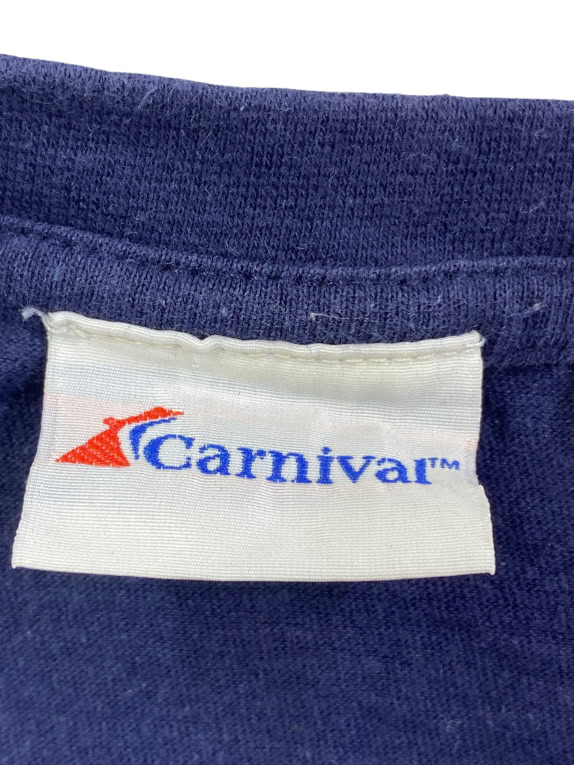 CARNIVAL T-SHIRT 00s COZUMEL MEXICO LOGO BLUE UNISEX XL