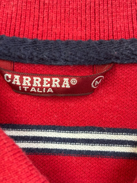 CARRERA JEANS POLO CLASSICA RIGATA ROSSA UOMO PRE OWNED M