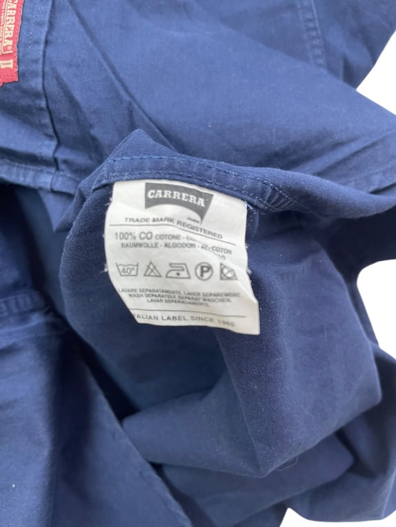 CARRERA CAMICIA IN COTONE BLU DA UOMO XL