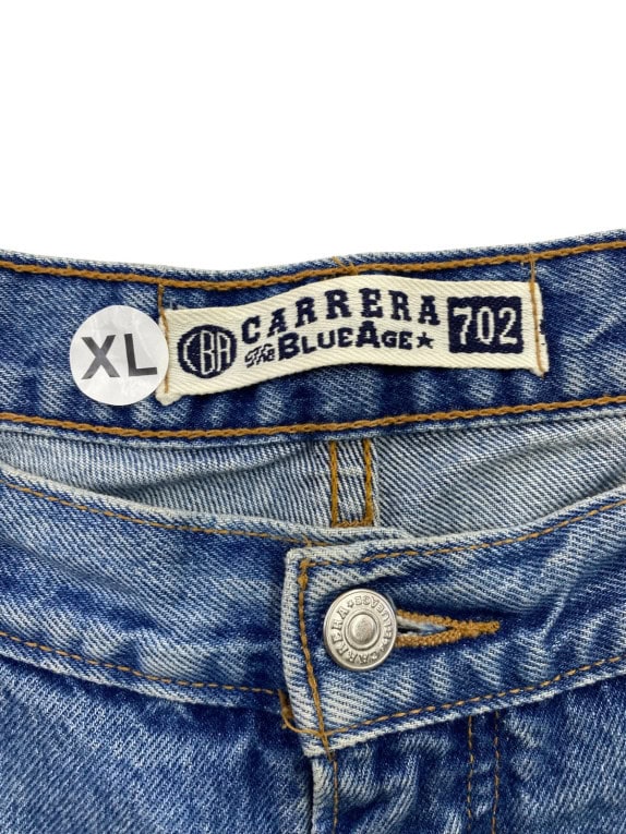 CARRERA ΤΖΙΝ ΠΑΝΤΕΛΟΝΙ VINTAGE ΞΕΒΑΜΜΕΝΟ ΜΠΛΕ ΑΝΤΡΙΚΟ PRE OWNED XL