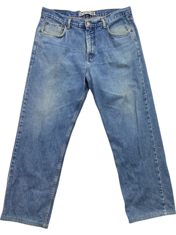 CARRERA ΤΖΙΝ ΠΑΝΤΕΛΟΝΙ VINTAGE ΞΕΒΑΜΜΕΝΟ ΜΠΛΕ ΑΝΤΡΙΚΟ PRE OWNED XL