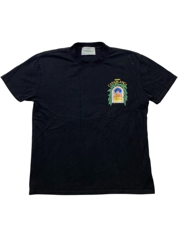 CASABLANCA T SHIRT GRAFICA RICAMATA NERA UOMO PRE OWNED M