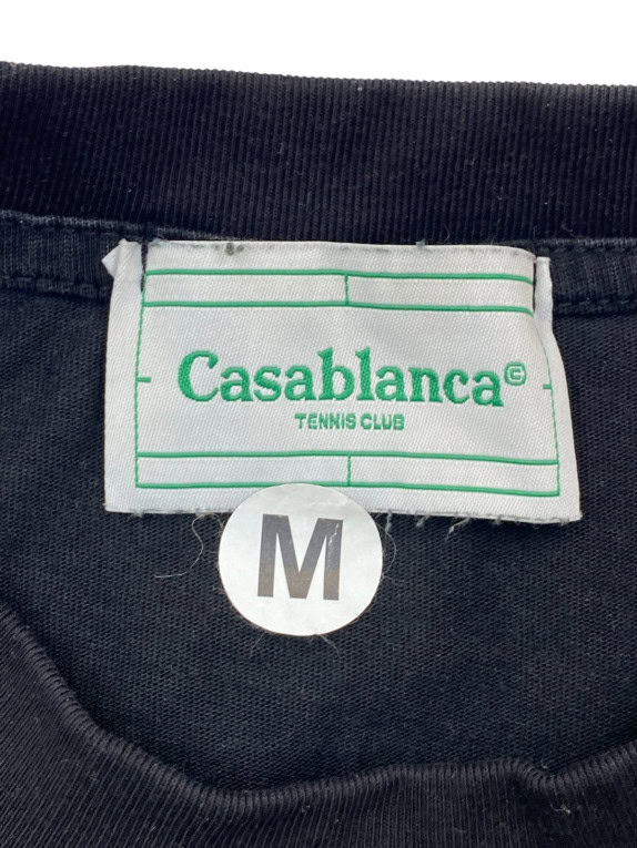 CASABLANCA T SHIRT GRAFICA RICAMATA NERA UOMO PRE OWNED M