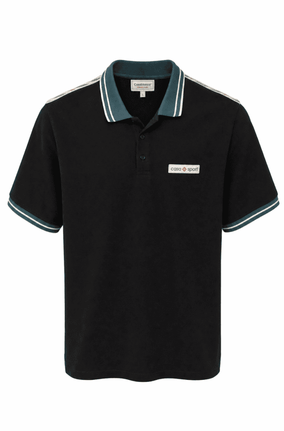CASABLANCA POLO SHIRT RETRO BLACK ΑΝΤΡΙΚΟ PRE OWNED M/L