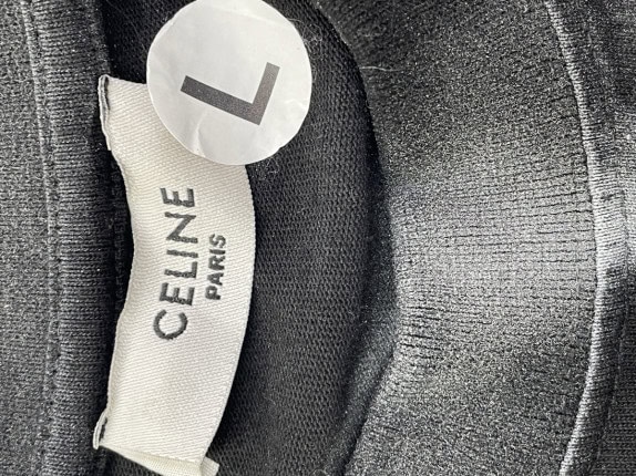 CELINE GRAPHIC TEE BLACK MENS PRE OWNED L