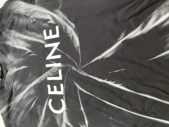 CELINE GRAPHIC TEE BLACK MENS PRE OWNED L