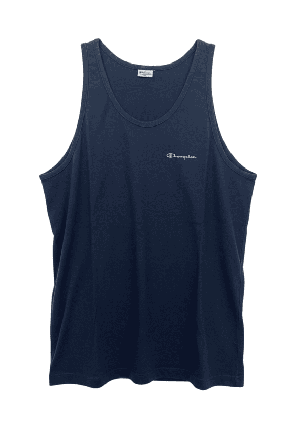 CHAMPION TANK TOP VINTAGE LOGO NAVY BLUE MEN L