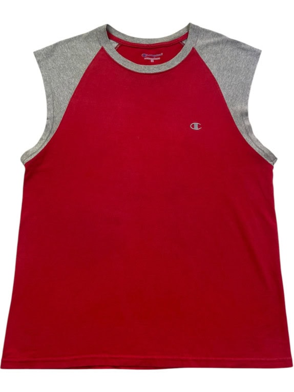 CHAMPION MAGLIA SMANICATA ATHLETIC ROSSO UOMO PRE OWNED M