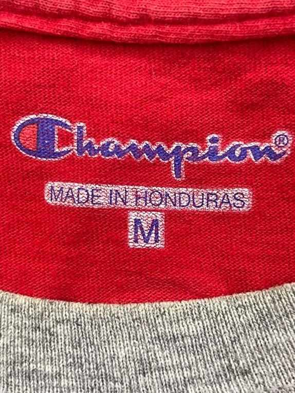 CHAMPION MAGLIA SMANICATA ATHLETIC ROSSO UOMO PRE OWNED M