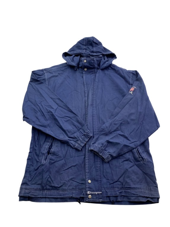 CHAMPION Giacca da uomo vintage con logo blu XL