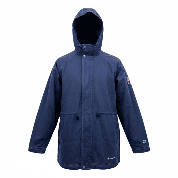 CHAMPION Giacca da uomo vintage con logo blu XL