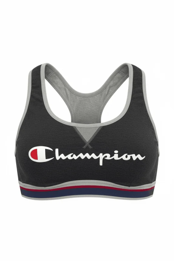 CHAMPION ΑΘΛΗΤΙΚΟ ΜΠΟΥΣΤΑΚΙ RACERBACK ΛΟΓΟΤΥΠΟ ΓΚΡΙ/ΜΑΥΡΟ ΓΥΝΑΙΚΕΙΟ S