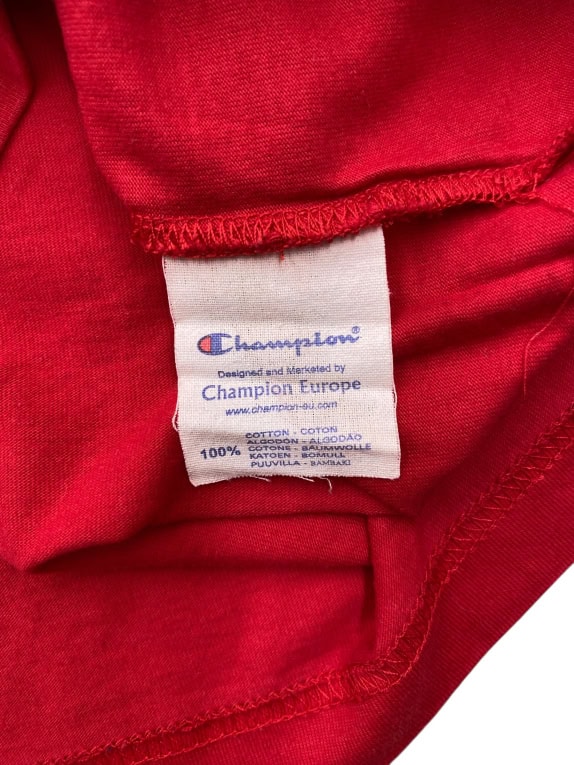 CHAMPION AUTHENTIC T-SHIRT CASUAL ΜΙΚΡΟ ΛΟΓΟΤΥΠΟ ΚΟΚΚΙΝΟ ΑΝΔΡΙΚΟ SMALL