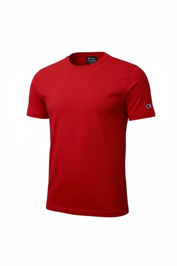 CHAMPION AUTHENTIC T-SHIRT CASUAL ΜΙΚΡΟ ΛΟΓΟΤΥΠΟ ΚΟΚΚΙΝΟ ΑΝΔΡΙΚΟ SMALL