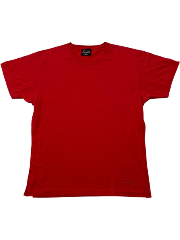 CHAMPION AUTHENTIC T-SHIRT CASUAL ΜΙΚΡΟ ΛΟΓΟΤΥΠΟ ΚΟΚΚΙΝΟ ΑΝΔΡΙΚΟ SMALL