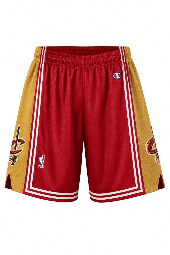 CHAMPION BASKETBALL SHORTS RETRO ΚΟΚΚΙΝΟ ΚΙΤΡΙΝΟ ΑΝΤΡΙΚΟ PRE OWNED L