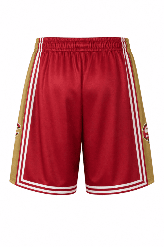 CHAMPION BASKETBALL SHORTS RETRO ΚΟΚΚΙΝΟ ΚΙΤΡΙΝΟ ΑΝΤΡΙΚΟ PRE OWNED L