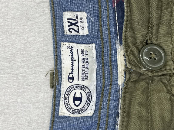 CHAMPION CARGO SHORTS UTILITY OLIVE ΑΝΤΡΙΚΟ PRE OWNED XXL