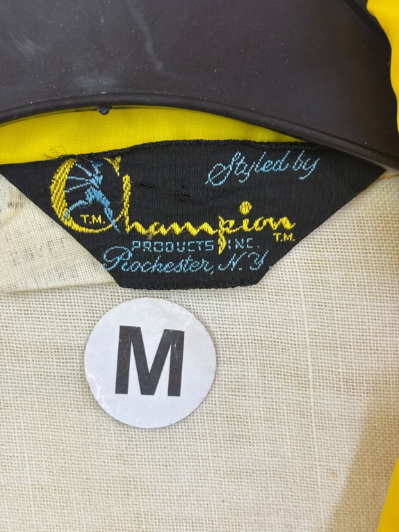CHAMPION COACH JACKET VINTAGE YELLOW UNISEX PRE OWNED M
