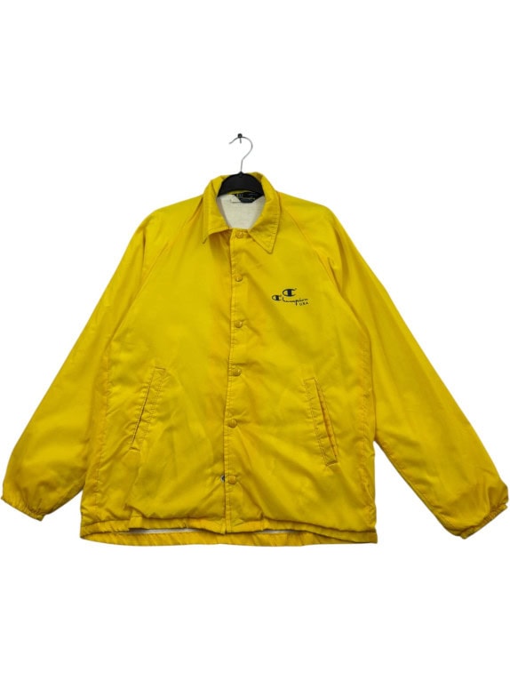 CHAMPION COACH JACKET VINTAGE YELLOW UNISEX PRE OWNED M