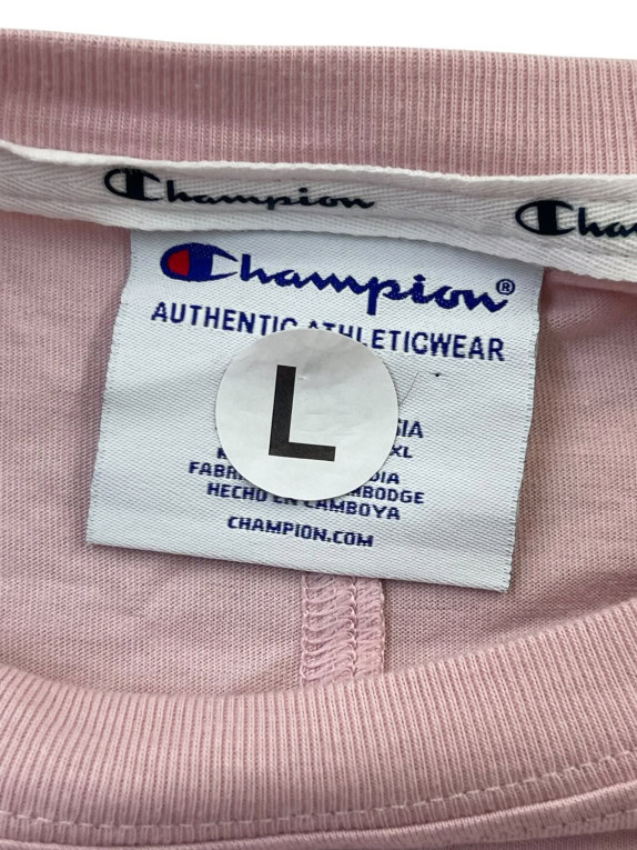 CHAMPION CREWNECK MINIMAL PINK ΓΥΝΑΙΚΕΙΟ PRE OWNED L