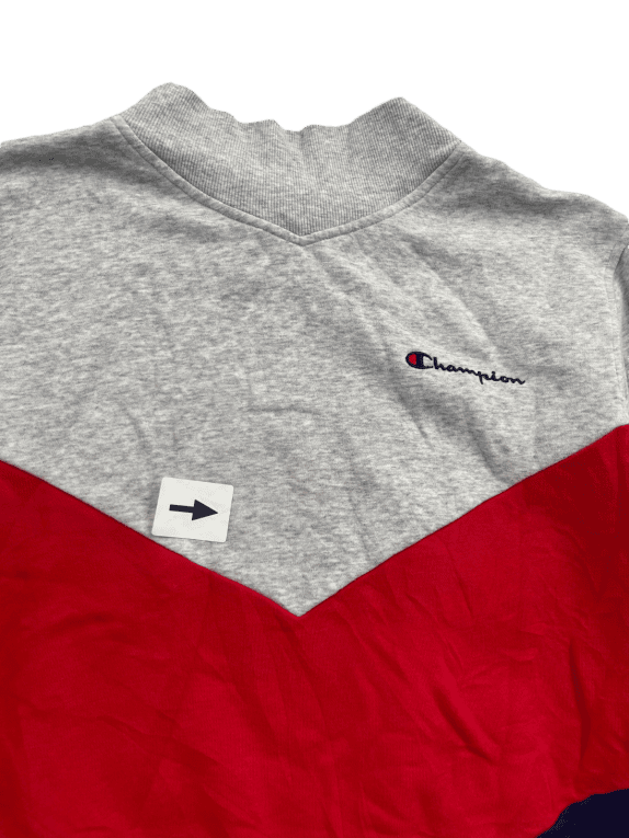 CHAMPION CREWNECK RETRO ΓΚΡΙ ΚΟΚΚΙΝΟ ΑΝΤΡΙΚΟ PRE OWNED M