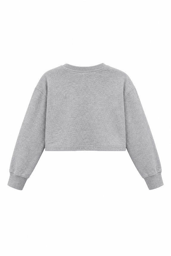 CHAMPION CROP CREWNECK MINIMAL GRIGIO DONNA PRE OWNED XL