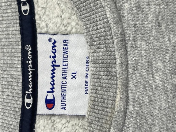 CHAMPION CROP CREWNECK MINIMAL GRIGIO DONNA PRE OWNED XL