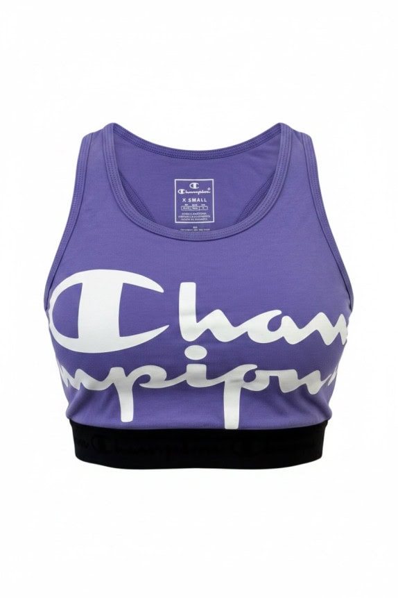 CHAMPION CROP TOP ΓΡΑΦΙΚΟ ΜΩΒ ΓΥΝΑΙΚΕΙΟ PRE OWNED XS