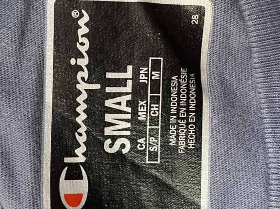 CHAMPION CROPPED SWEATSHIRT SPORTY NAVY WOMEN PRE OWNED M