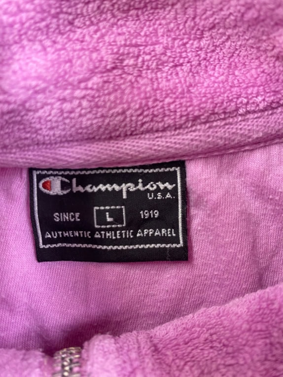 Champion Fleece Μπλούζα Ροζ/Μαύρη L Ανδρική