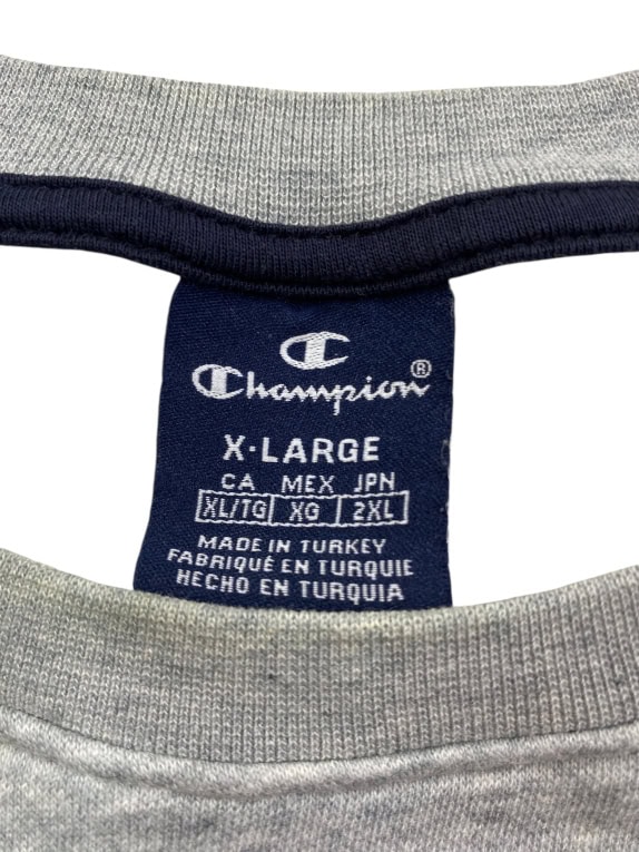 CHAMPION SWEATSHIRT CASUAL LOGO GREY MENS XL