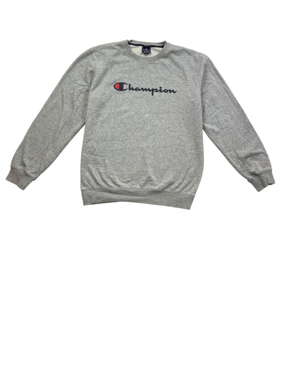 CHAMPION SWEATSHIRT CASUAL LOGO GREY MENS XL
