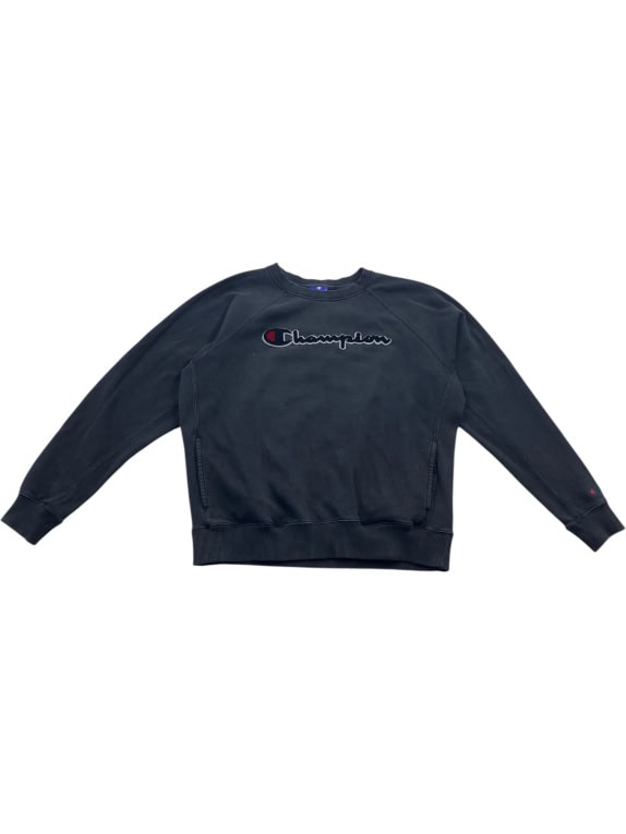 Champion Φούτερ Crewneck Vintage Κεντητό Λογότυπο Μαύρο Ανδρικό M