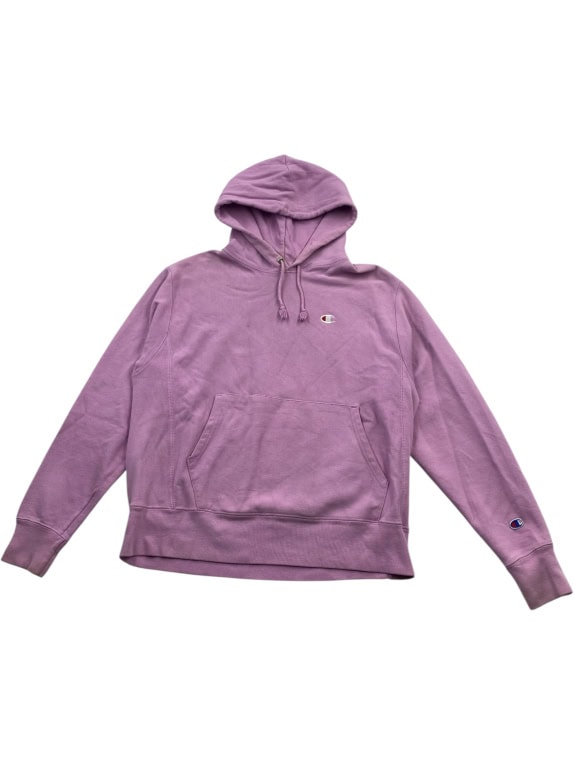 CHAMPION Φούτερ Hoodie Vintage Με Λογότυπο Ροζ Λιλά Unisex M