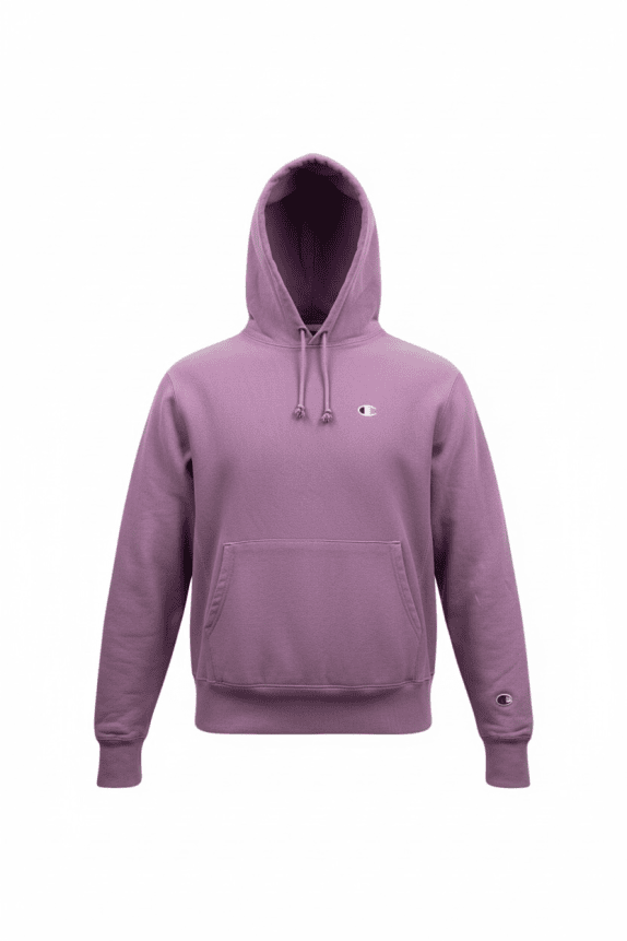 CHAMPION Φούτερ Hoodie Vintage Με Λογότυπο Ροζ Λιλά Unisex M