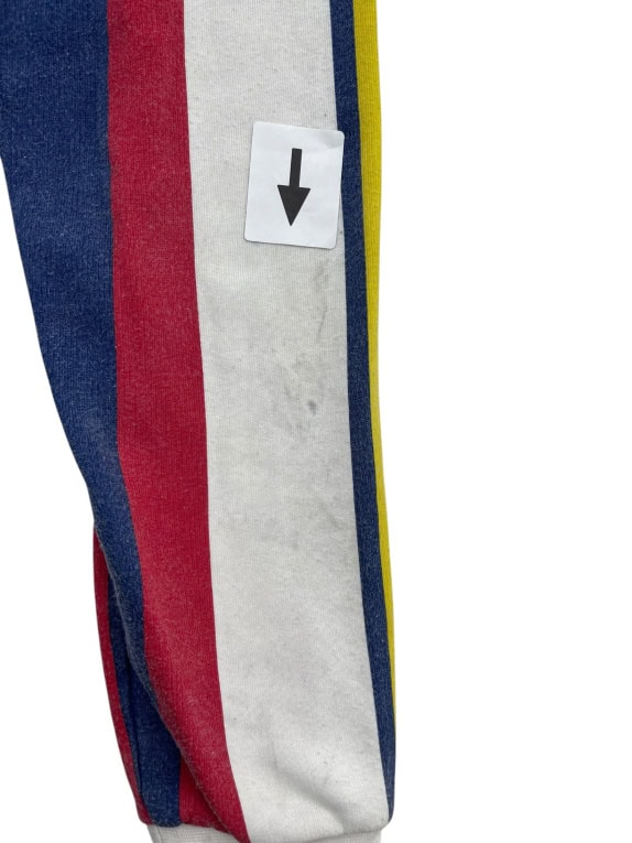 CHAMPION MULTICOLOR STRIPED SWEATSHIRT WITH LOGO UNISEX S