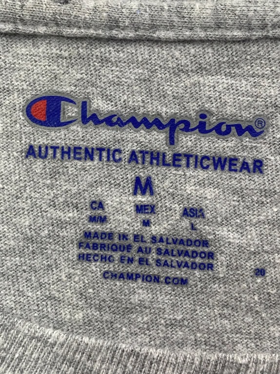 CHAMPION ΓΚΡΙ ΜΑΛΛΙΝΟ T SHIRT ATHLETIC ΑΝΤΡΙΚΟ PRE OWNED M
