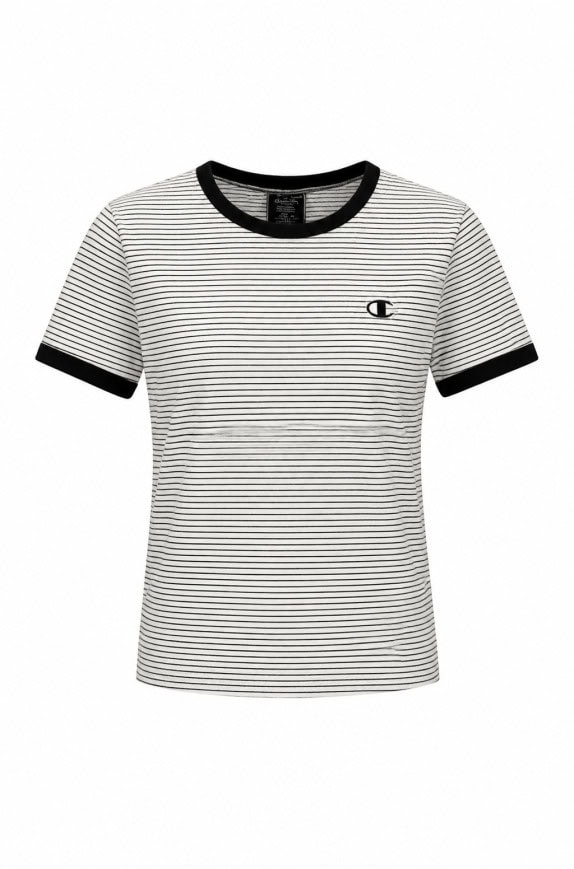 CHAMPION ΓΚΡΙΦΕΡΑΜΕΝΟ TSHIRT ΡΙΓΕ ΜΑΥΡΟ ΑΝΤΡΙΚΟ PRE OWNED XS