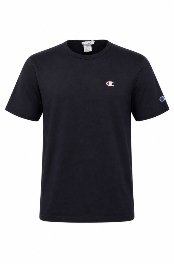 CHAMPION GRAFFIC TEE MINIMAL BLACK UNISEX PRE OWNED S