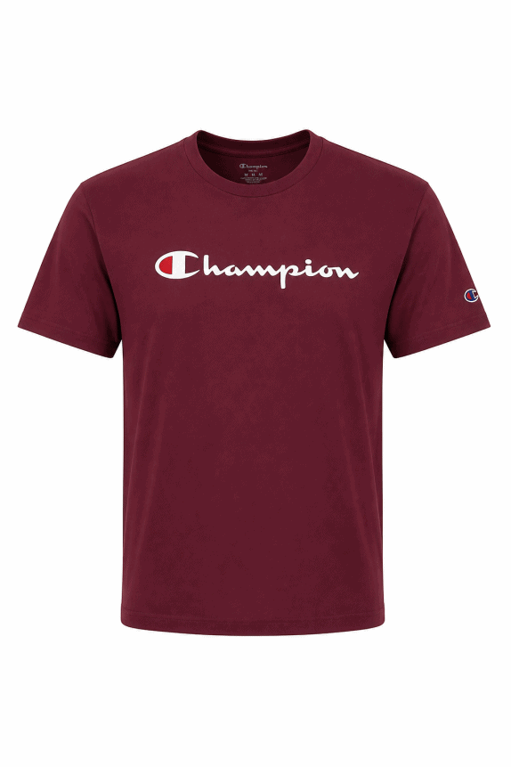 CHAMPION GRAFIC TEE STREETWEAR BORDEAUX ΑΝΤΡΙΚΟ PRE OWNED L