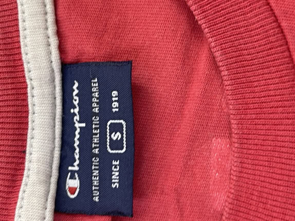 CHAMPION ΓΡΑΦΙΚΟ T SHIRT ΚΟΚΚΙΝΟ ΑΝΤΡΙΚΟ PRE OWNED S