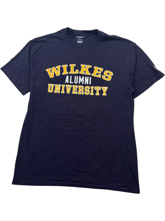 CHAMPION GRAPHIC T SHIRT COLLEGIATE NAVY ΑΝΤΡΙΚΟ PRE OWNED L
