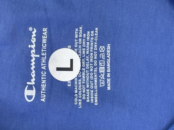 CHAMPION GRAPHIC TEE BLU UOMO PRE OWNED L