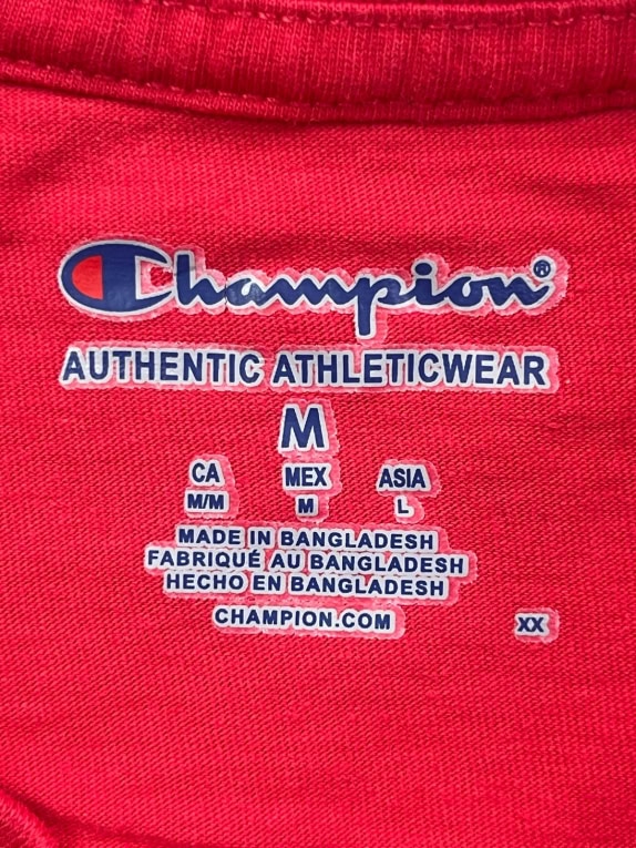 CHAMPION GRAPHIC TEE COLLEGIATE ROSSO UOMO PRE OWNED M