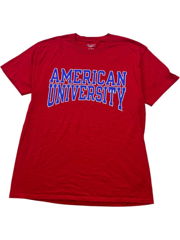 CHAMPION GRAPHIC TEE COLLEGIATE RED MEN PRE OWNED L