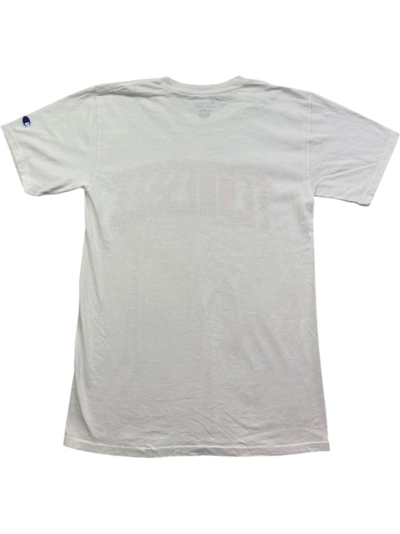 CHAMPION GRAPHIC TEE COLLEGIATE WHITE UNISEX PRE OWNED S