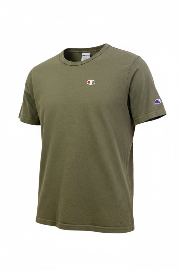 CHAMPION GRAPHIC TEE MINIMAL OLIVE MENS PRE OWNED S