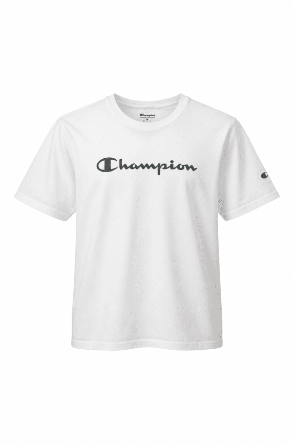 CHAMPION GRAPHIC TEE MINIMAL WHITE UNISEX PRE OWNED M