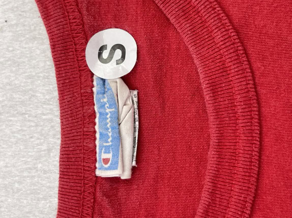 CHAMPION GRAPHIC TEE RED MEN PRE OWNED S